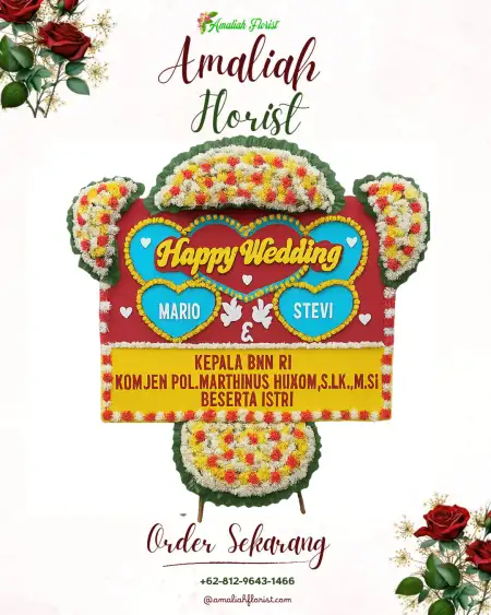 Papan Bunga Pernikahan Tamansari